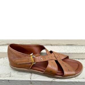 NEW SERGIO TOMANI women's daphne sandal in burnished camel